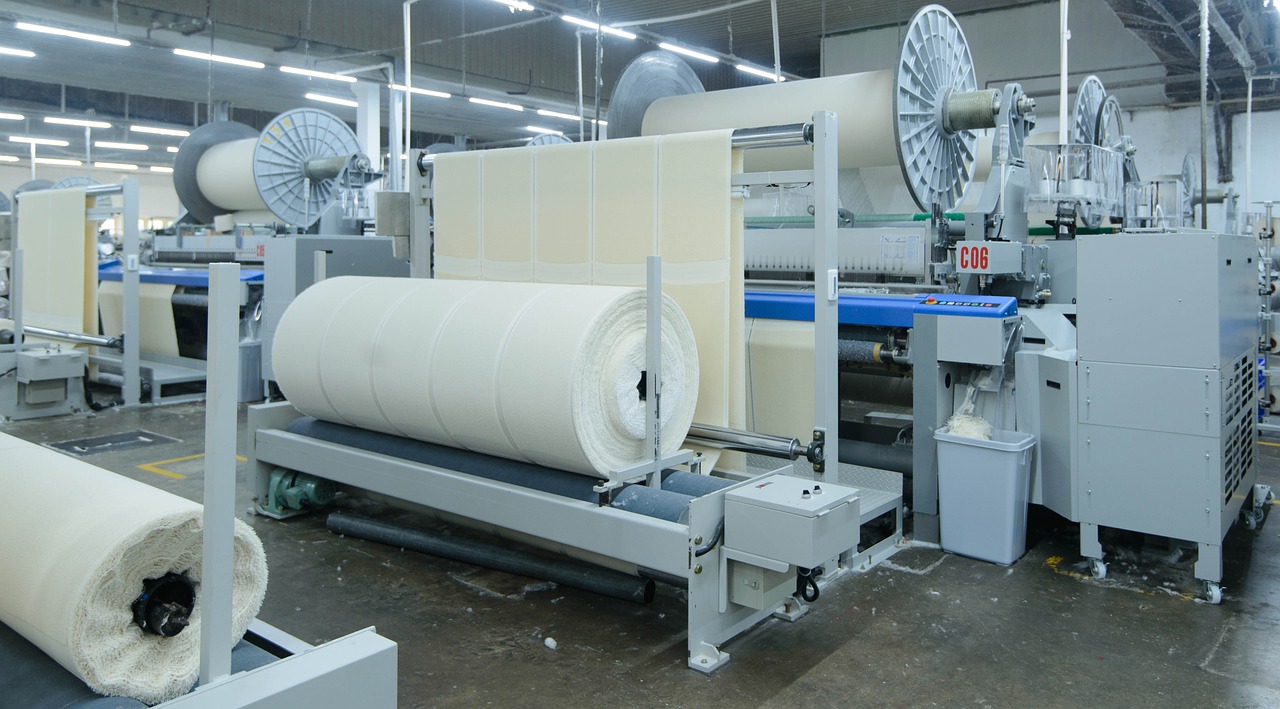 machine-woven fabric, machinery, factory
