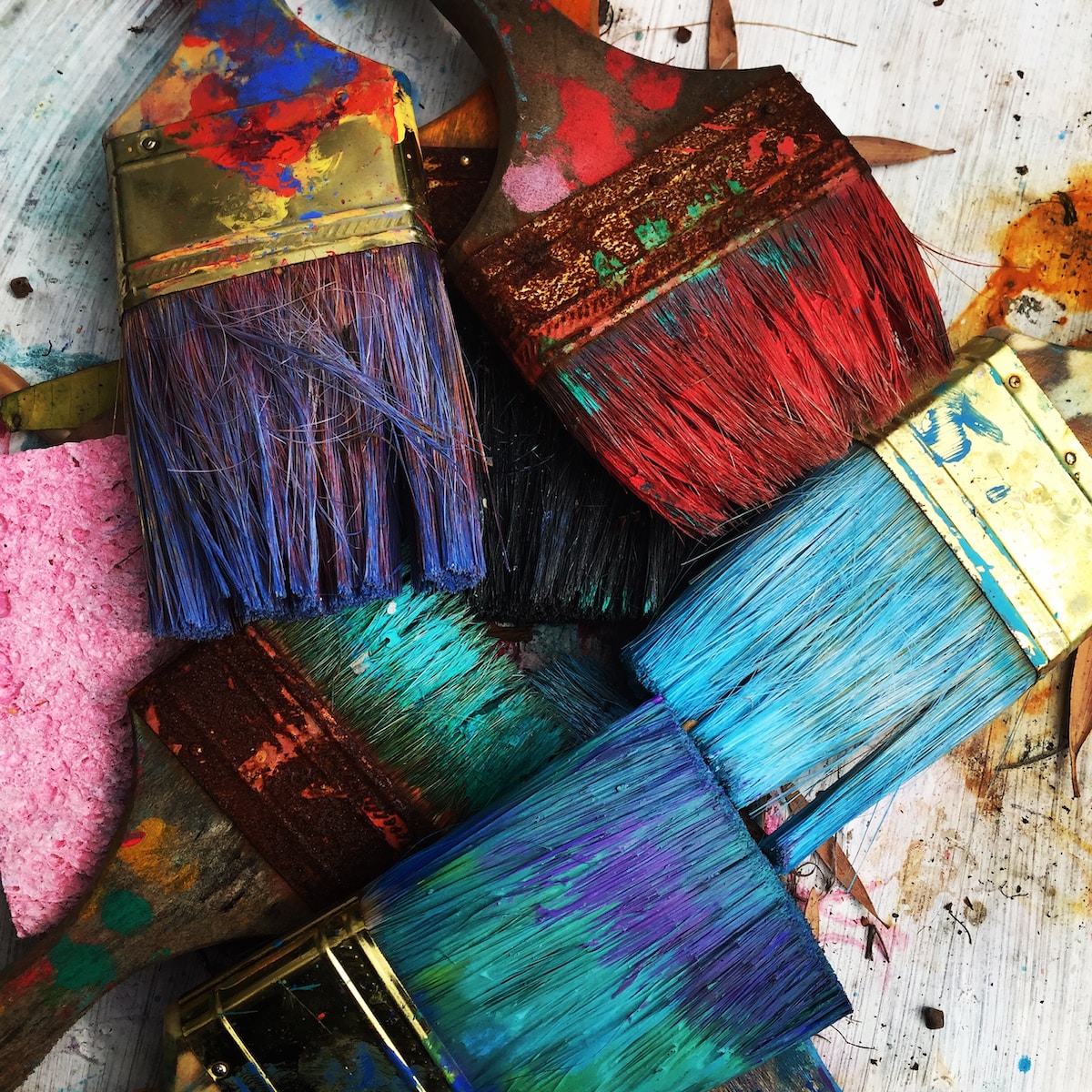 Photo by RhondaK Native Florida Folk Artist assorted-color paintbrushes